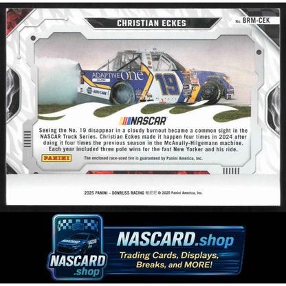 2025 Donruss #BRM-CEK Christian Eckes Burning Rubber Materials