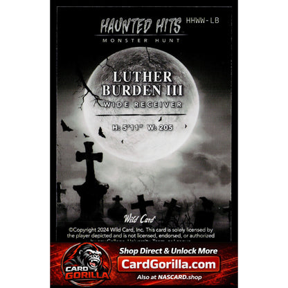 2024 Wild Card Haunted Hits Promo Werewolf Rainbow Purple Luther Burden III #/2