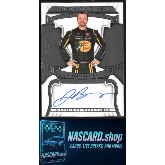 2024 Panini National Treasures #DI-JBR Josh Berry 2023 Definitive Ink #/25
