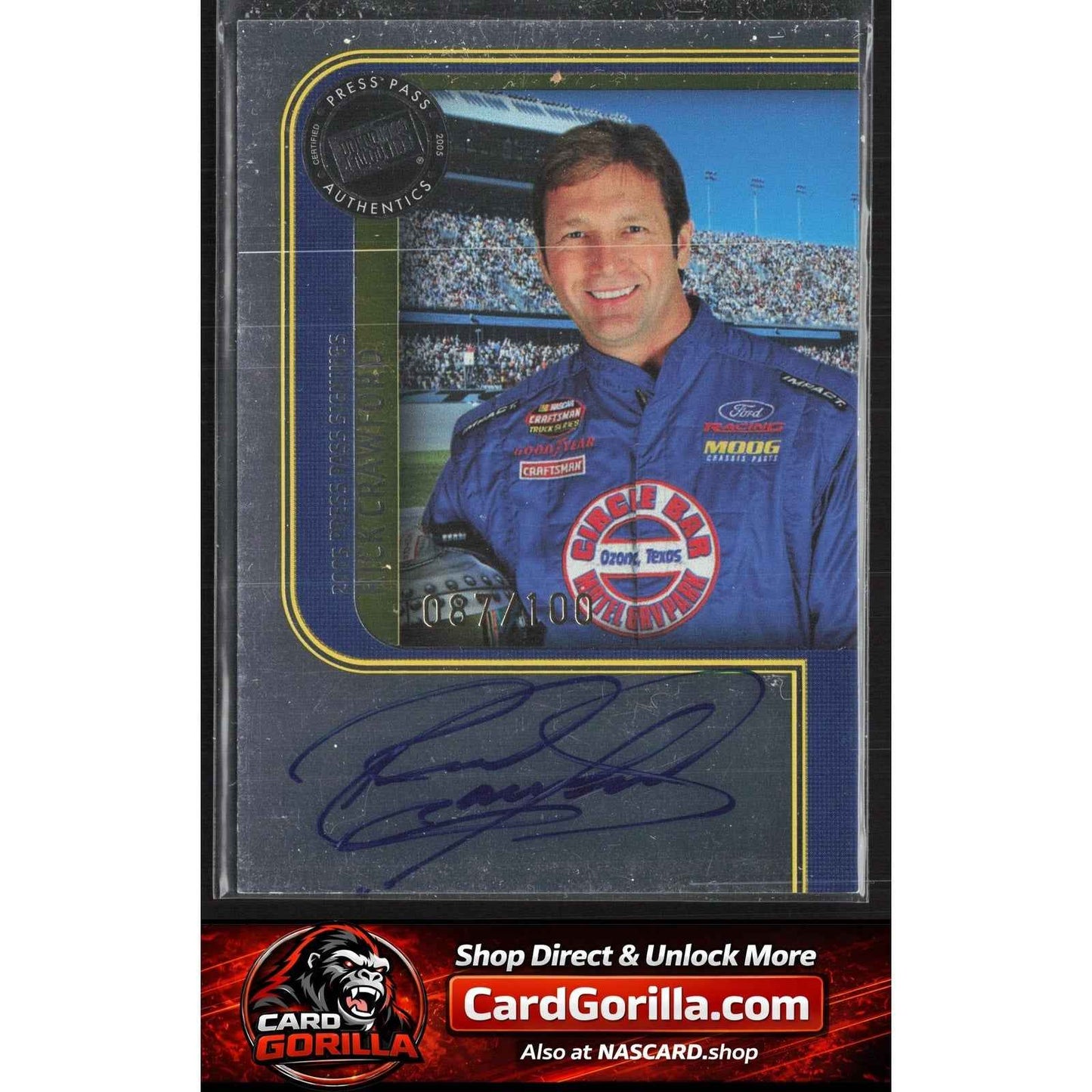 2005 Press Pass #NNO Rick Crawford Signings Platinum #/100