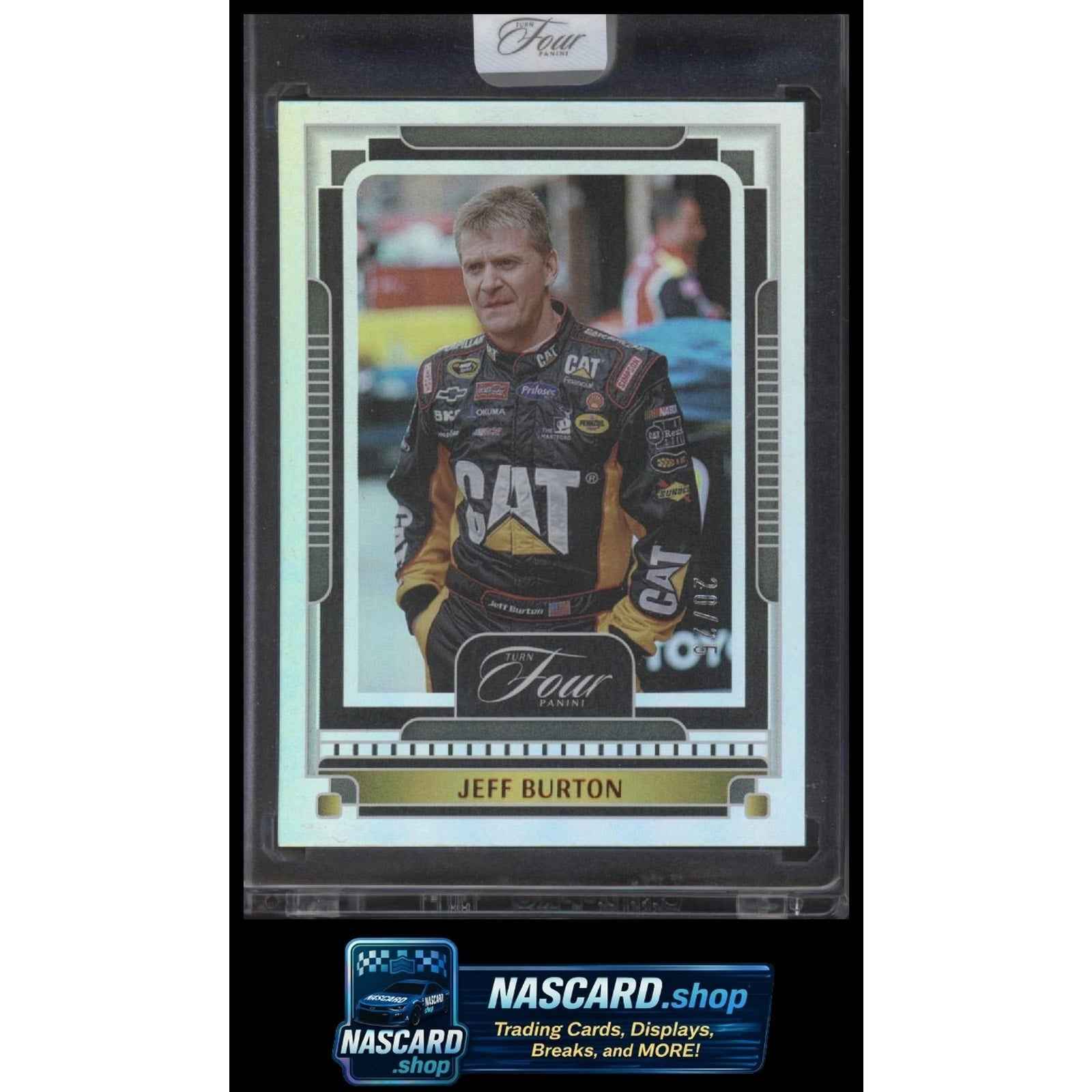 2025 Panini Turn Four #60 Jeff Burton Red #/25
