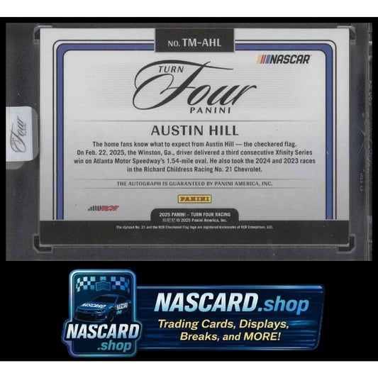 2025 Panini Turn Four #TM-AHL Austin Hill Timeless Moments Holo Silver #/49