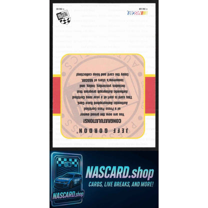 2001 Press Pass Jeff Gordon Signings