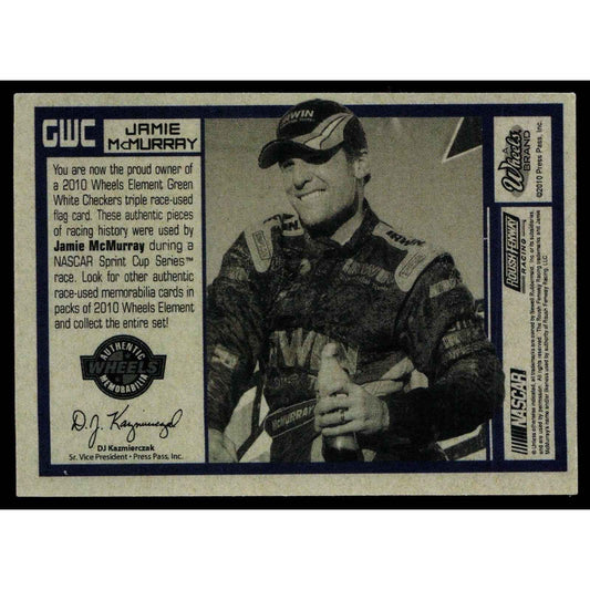 2010 Wheels Element #GWCJM Jamie McMurray Green-White-Checkers Green #/50