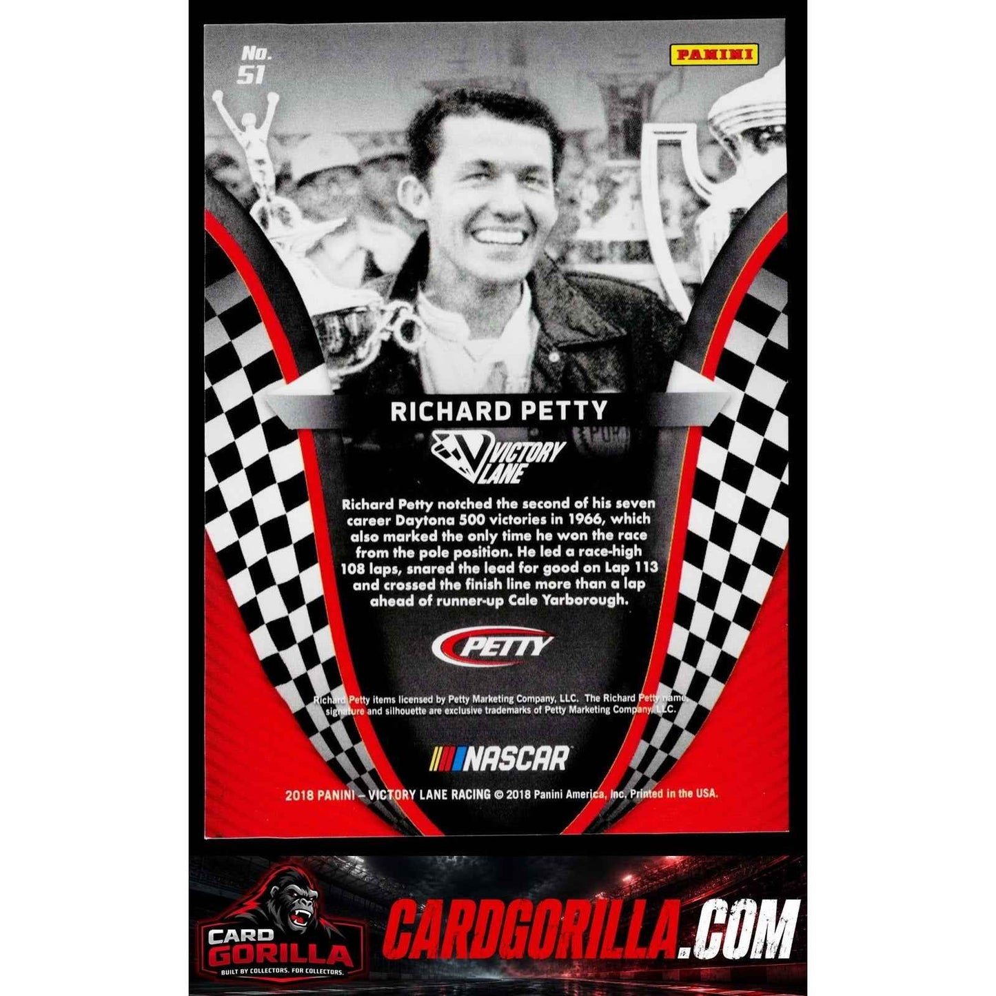 2018 Panini Victory Lane #51 Richard Petty Red #/49