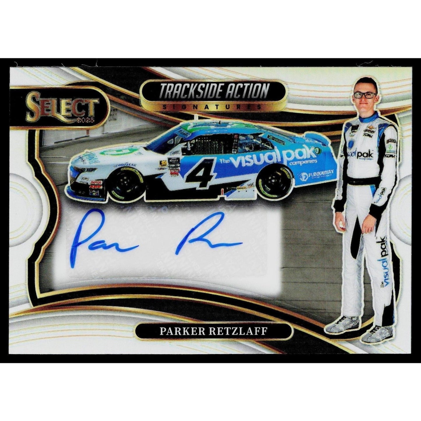 2025 Panini Select #TAS-PRZ Parker Retzlaff Trackside Action Signatures