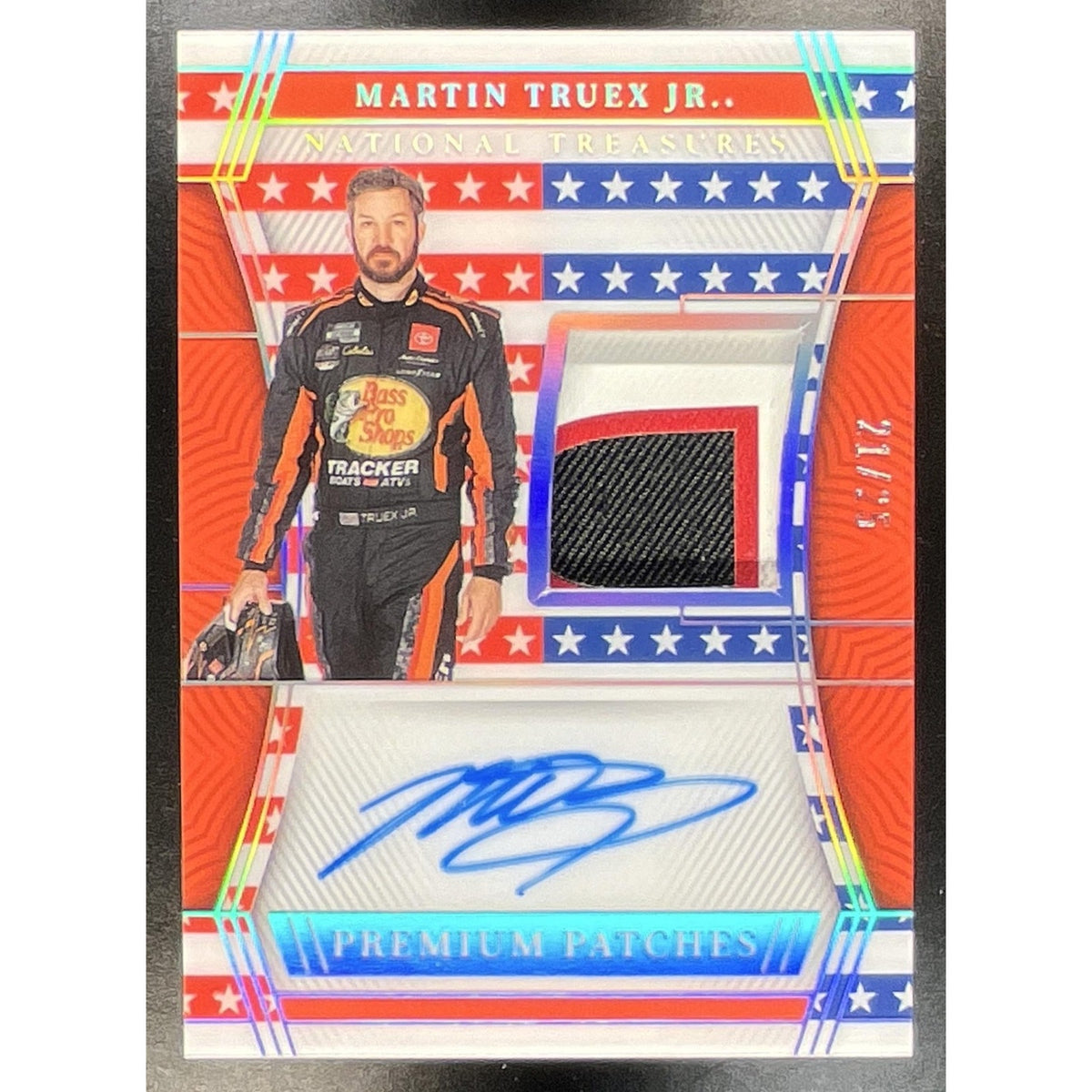 2023 National Treasures Martin Truex Jr Premium Patches Stars Stripes Silver /25