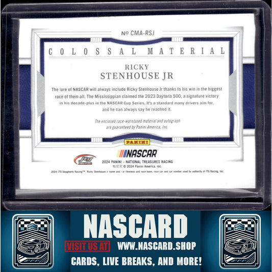 2024 National Treasures Ricky Stenhouse Jr Colossal Material Auto Red #/11 - NASCARD.shop