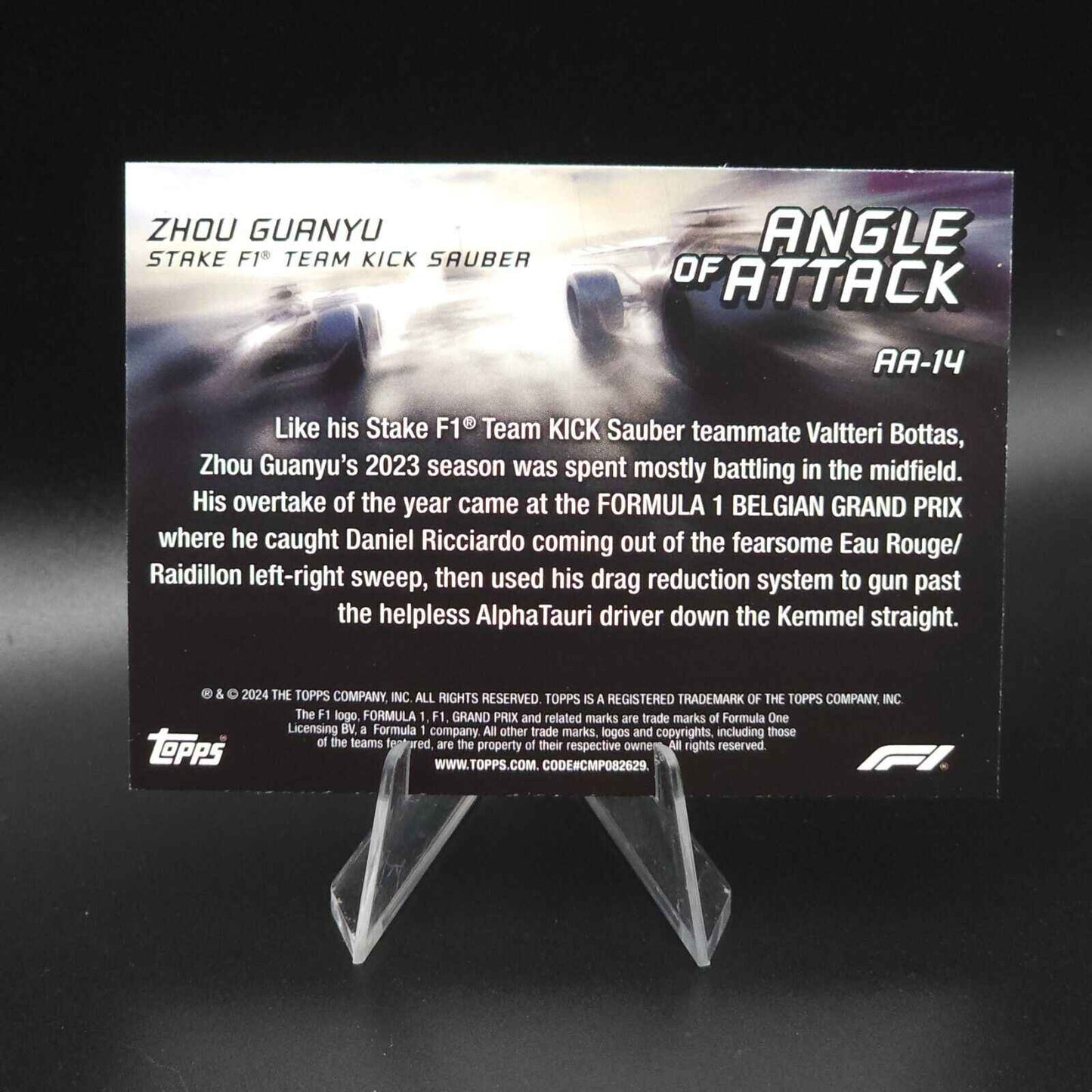 2024 Topps Paddock Pass Formula 1 - Angle of Attack #AA-14 Zhou Guanyu - NASCARD.shop