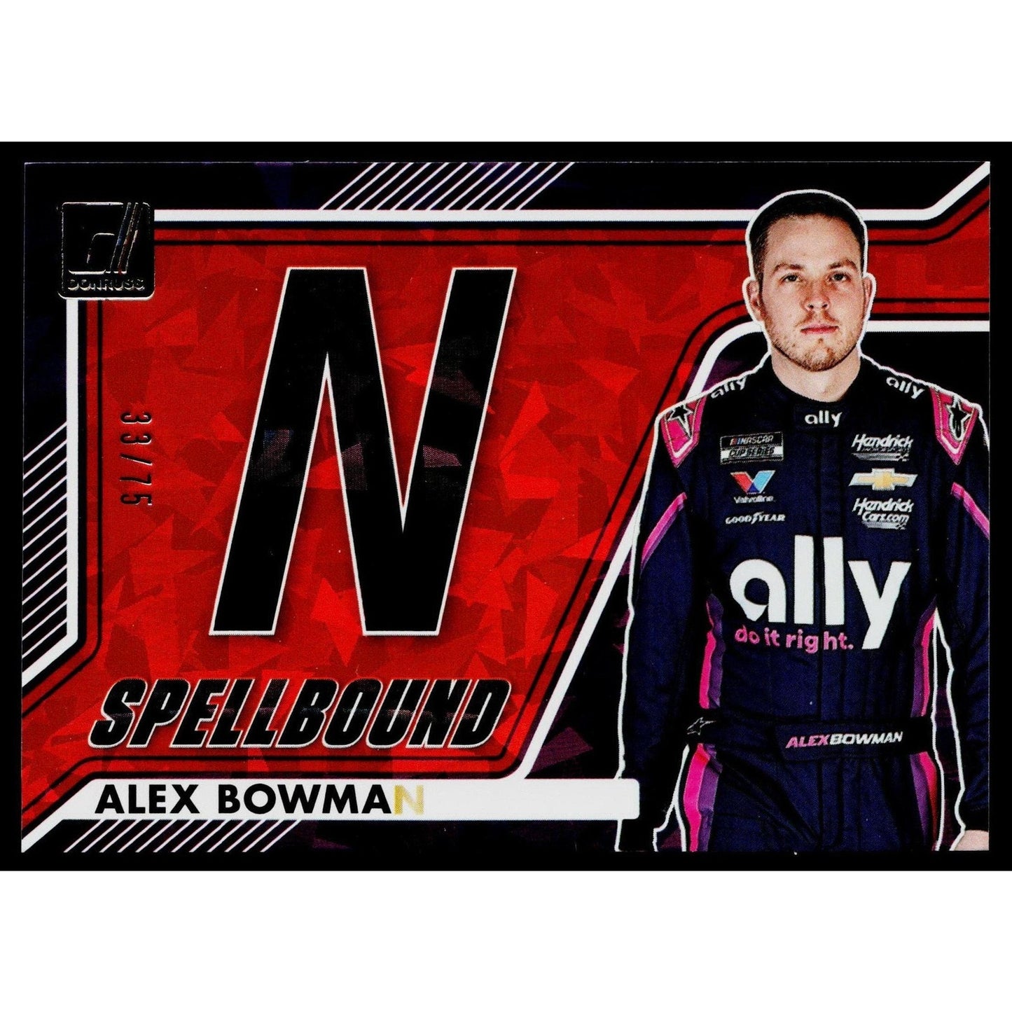 2026 Donruss #35 Alex Bowman Spellbound Orange Ice #/75