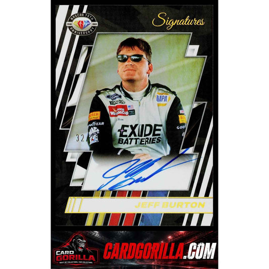 2023 Panini Prizm Jeff Burton NASCAR 75th Anniversary Signatures Holo #/75