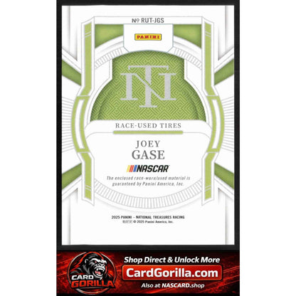2025 Panini National Treasures #RUT-JGS Joey Gase Race Used Tires #/99