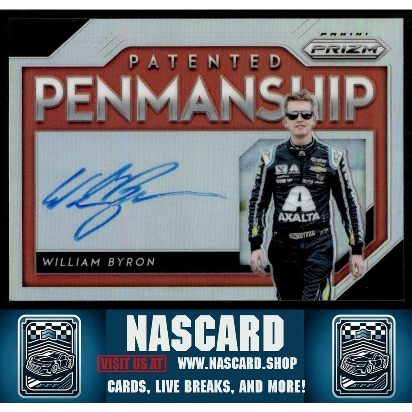 2019 Panini Prizm #PP-WB William Byron Patented Penmanship Prizm - NASCARD.shop
