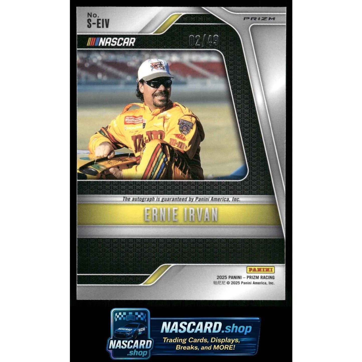 2025 Panini Prizm #S-EIV Ernie Irvan Scripts Blue #/49