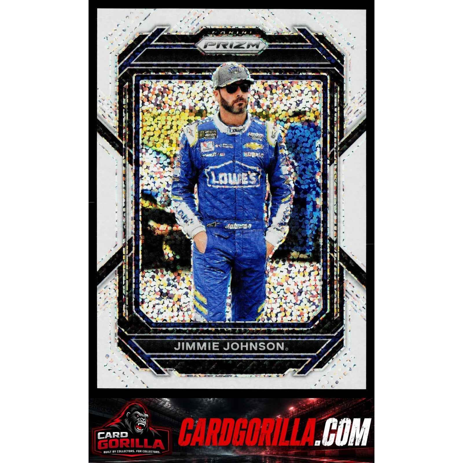 2023 Panini Prizm #57 Jimmie Johnson White Sparkle Prizm