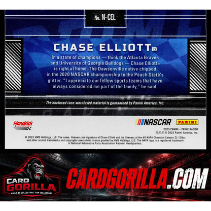 2023 Panini Prime #N-CEL Chase Elliott Names Firesuits #/99