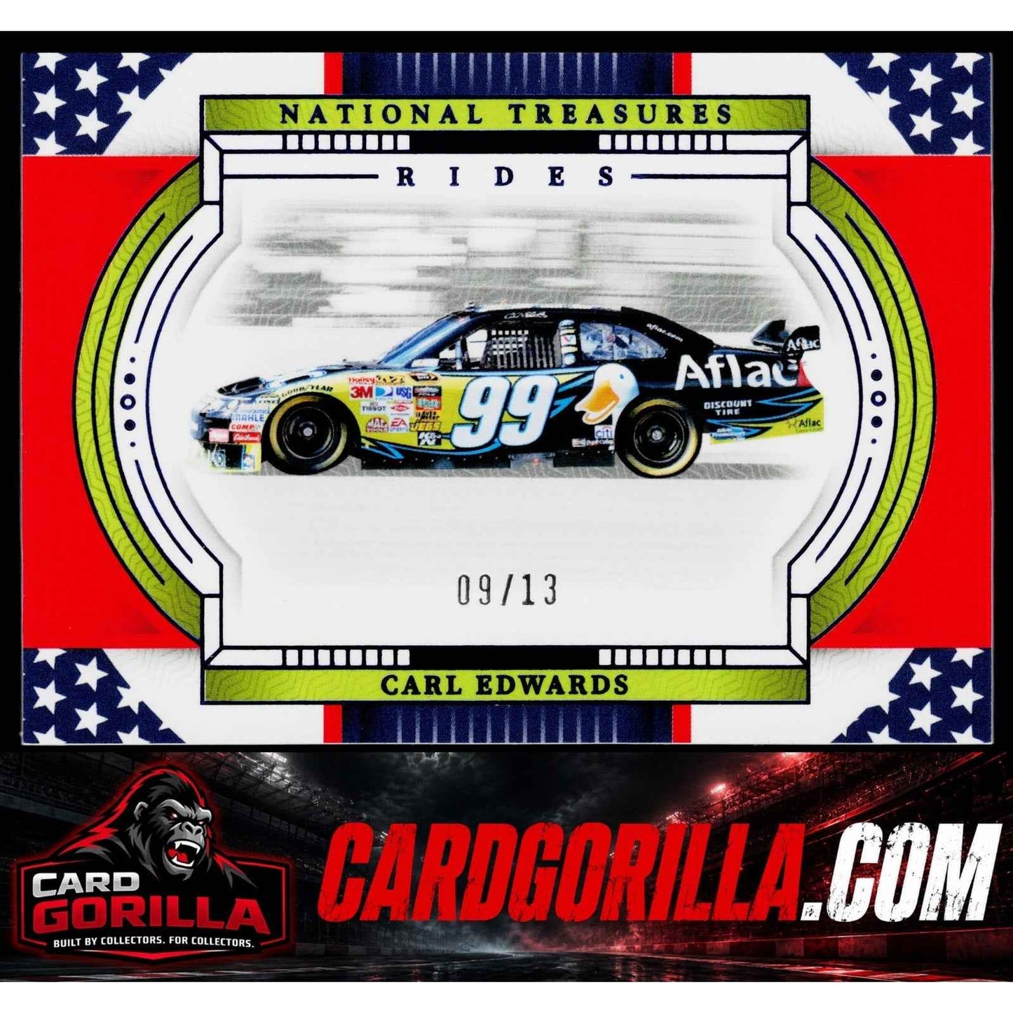 2024 Panini National Treasures #76 Carl Edwards Stars And Stripes #/13