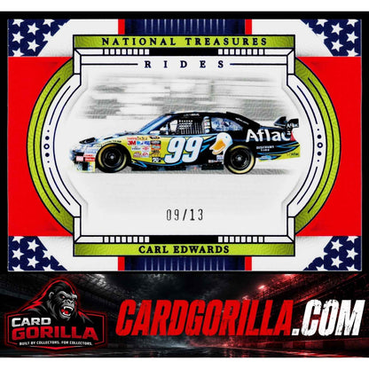 2024 Panini National Treasures #76 Carl Edwards Stars And Stripes #/13