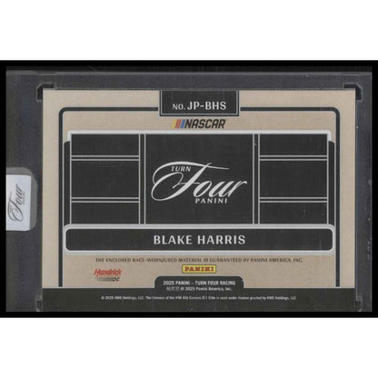2025 Panini Turn Four #JP-BHS Blake Harris Jumbo Patches Blue #/7