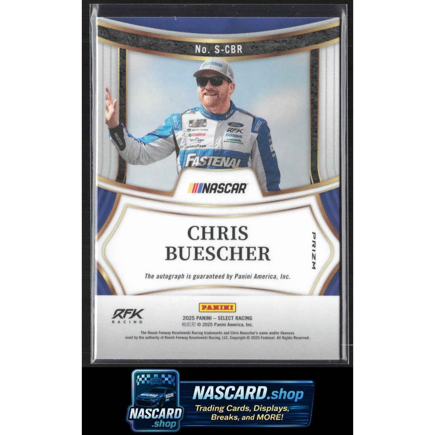 2025 Panini Select #S-CBR Chris Buescher Signatures