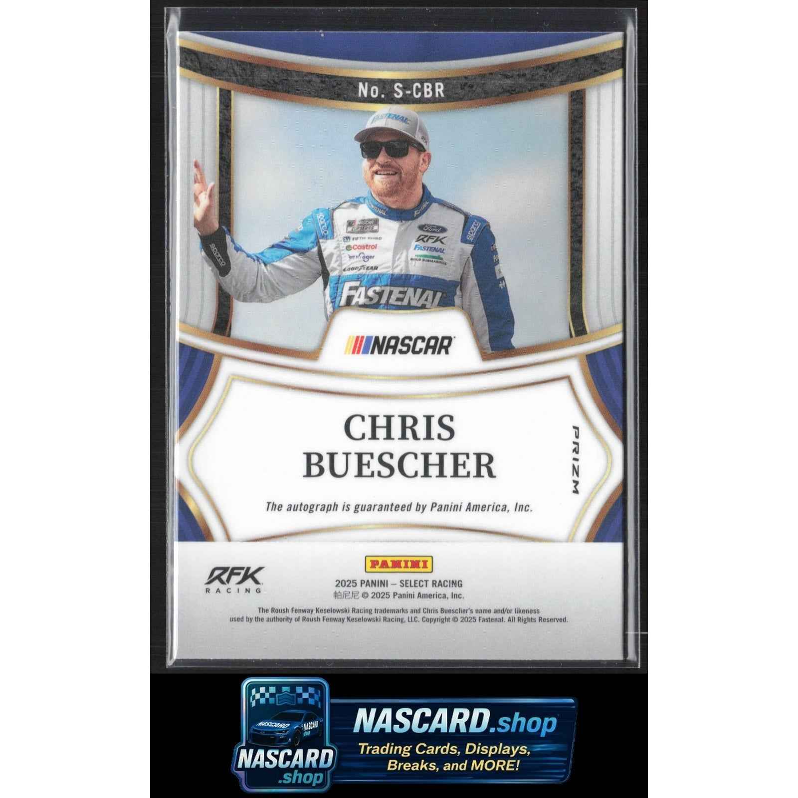 2025 Panini Select #S-CBR Chris Buescher Signatures