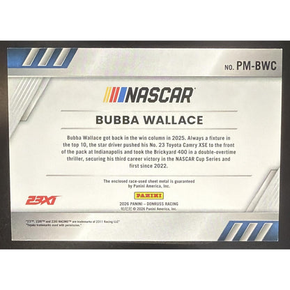 2026 Panini Donruss NASCAR Racing Bubba Wallace #26 Pedal to the Metal Materials