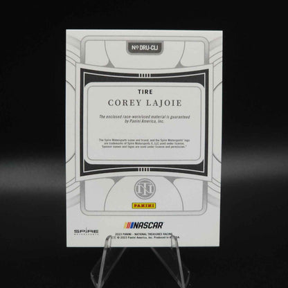 2023 Panini National Treasures - Dual Race Used Corey LaJoie #DRU-CLJ Tires /99 - Card Gorilla