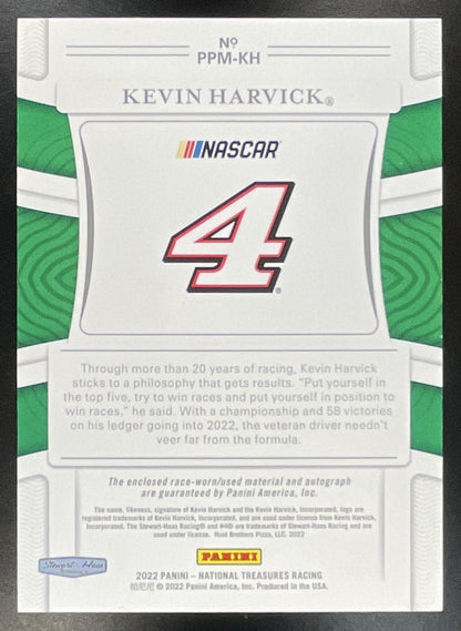 2022 Panini National Treasures Kevin Harvick #PPM-KH Premium Patches Midnight /3