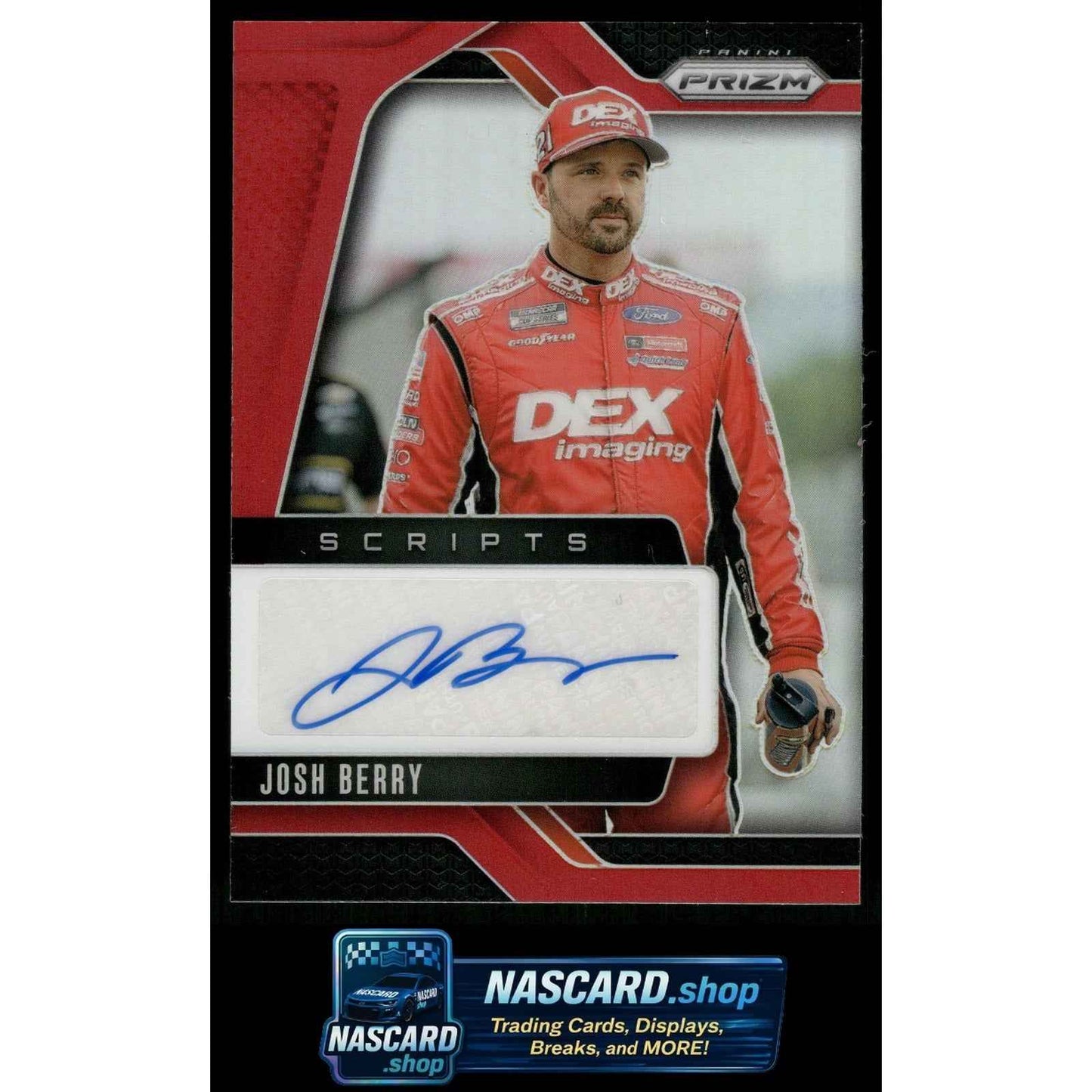 2025 Panini Prizm #S-JBY Josh Berry Scripts Red #/99