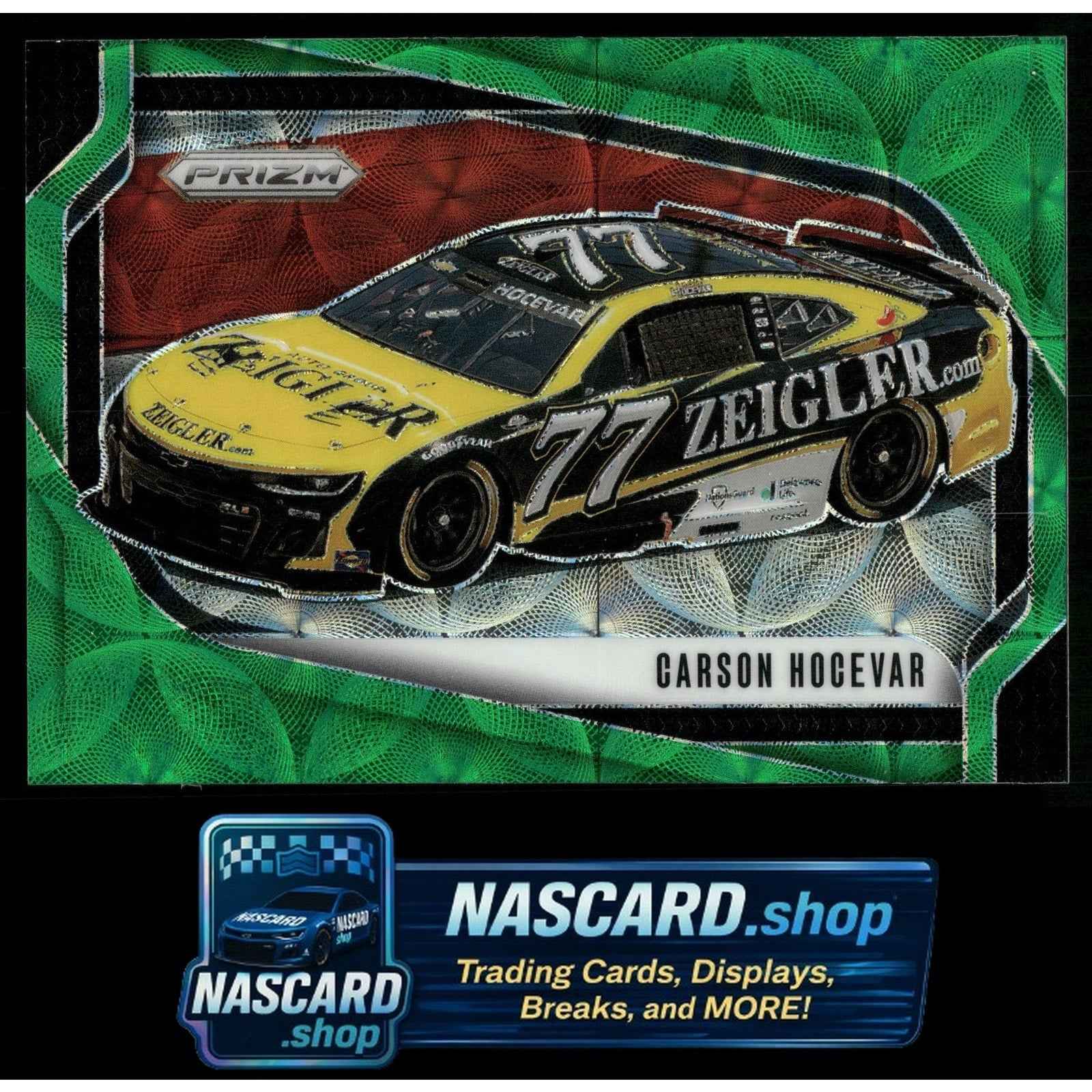 2025 Panini Prizm #144 Carson Hocevar Green Scope #/149