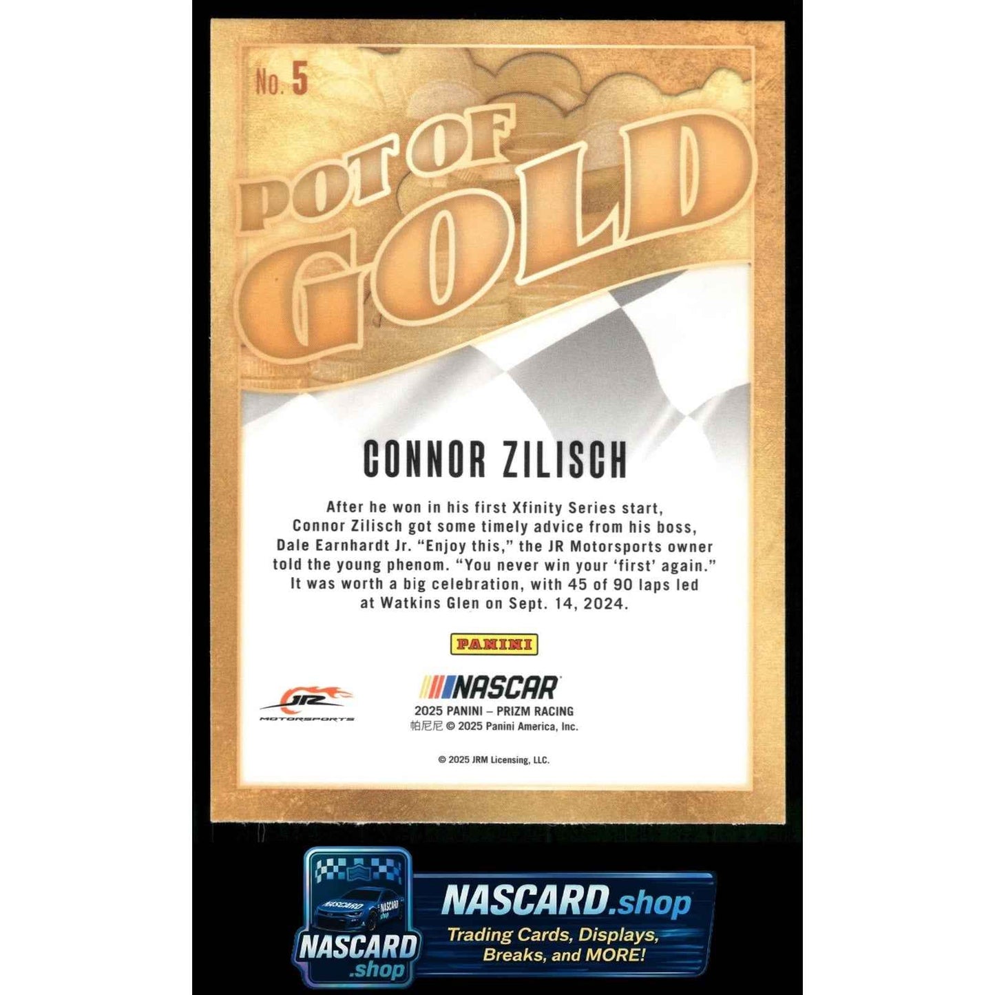 2025 Panini Prizm #5 Connor Zilisch Pot Of Gold
