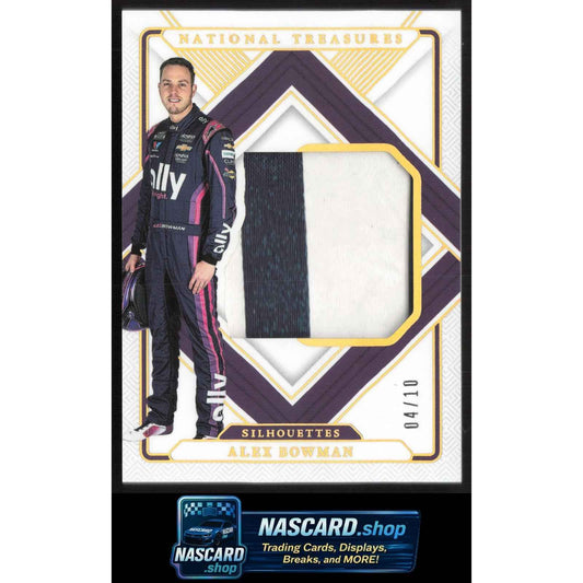 2025 Panini National Treasures #SIL-ABN Alex Bowman Silhouettes Holo Gold #/10