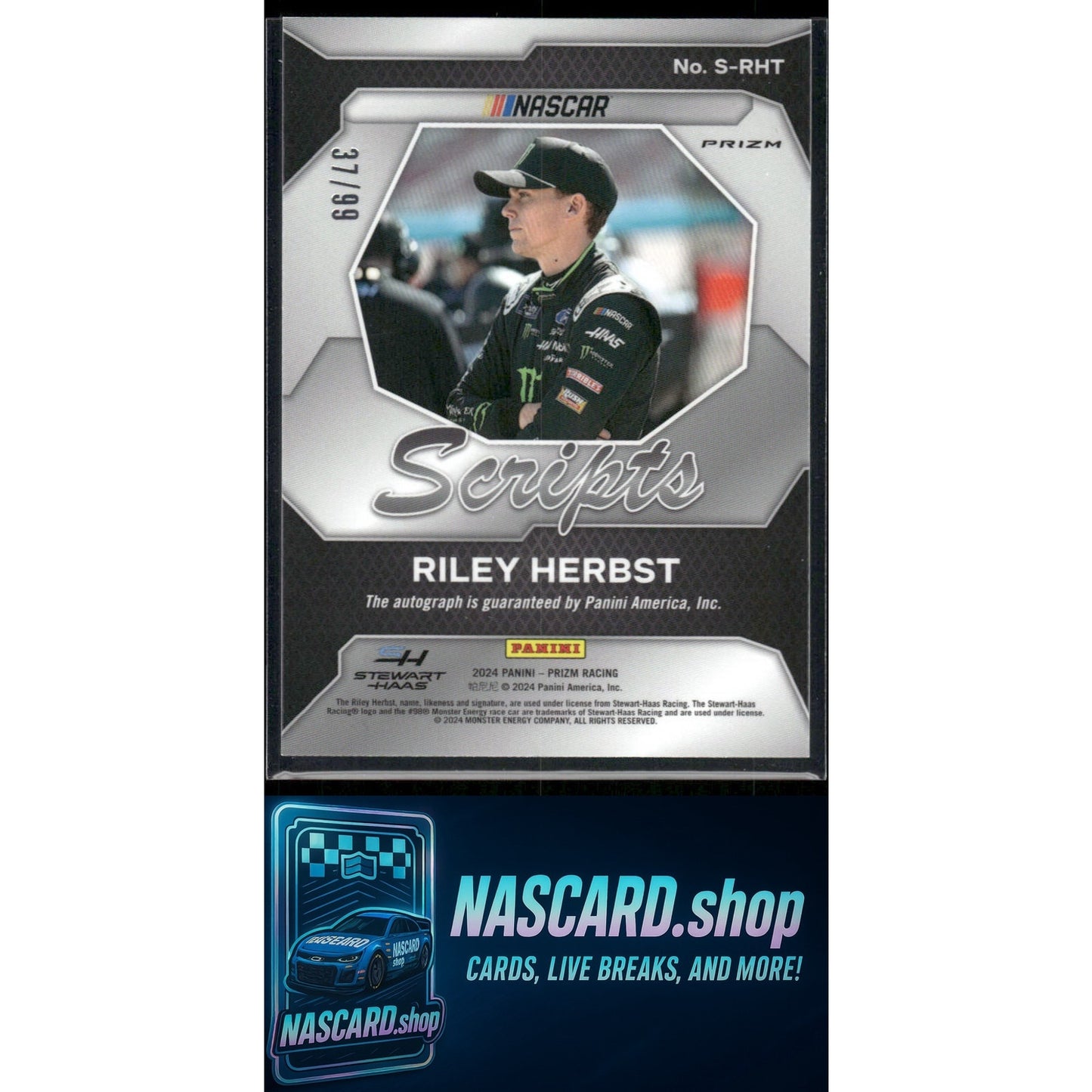 2024 Panini Prizm #S-RHT Riley Herbst Scripts Red #/99