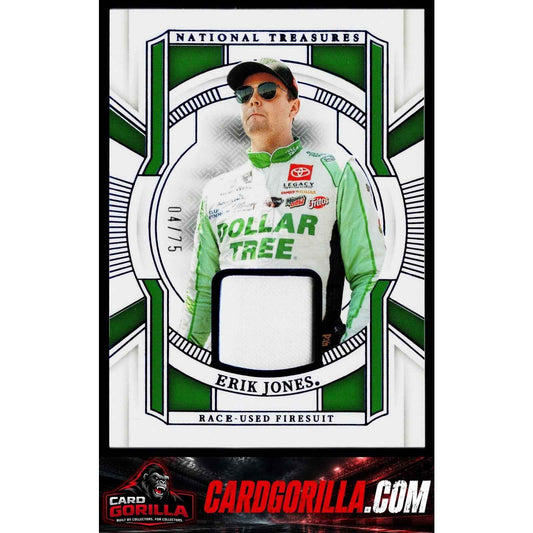 2025 Panini National Treasures #RUF-EJS Erik Jones Race Used Firesuit Blue #/75