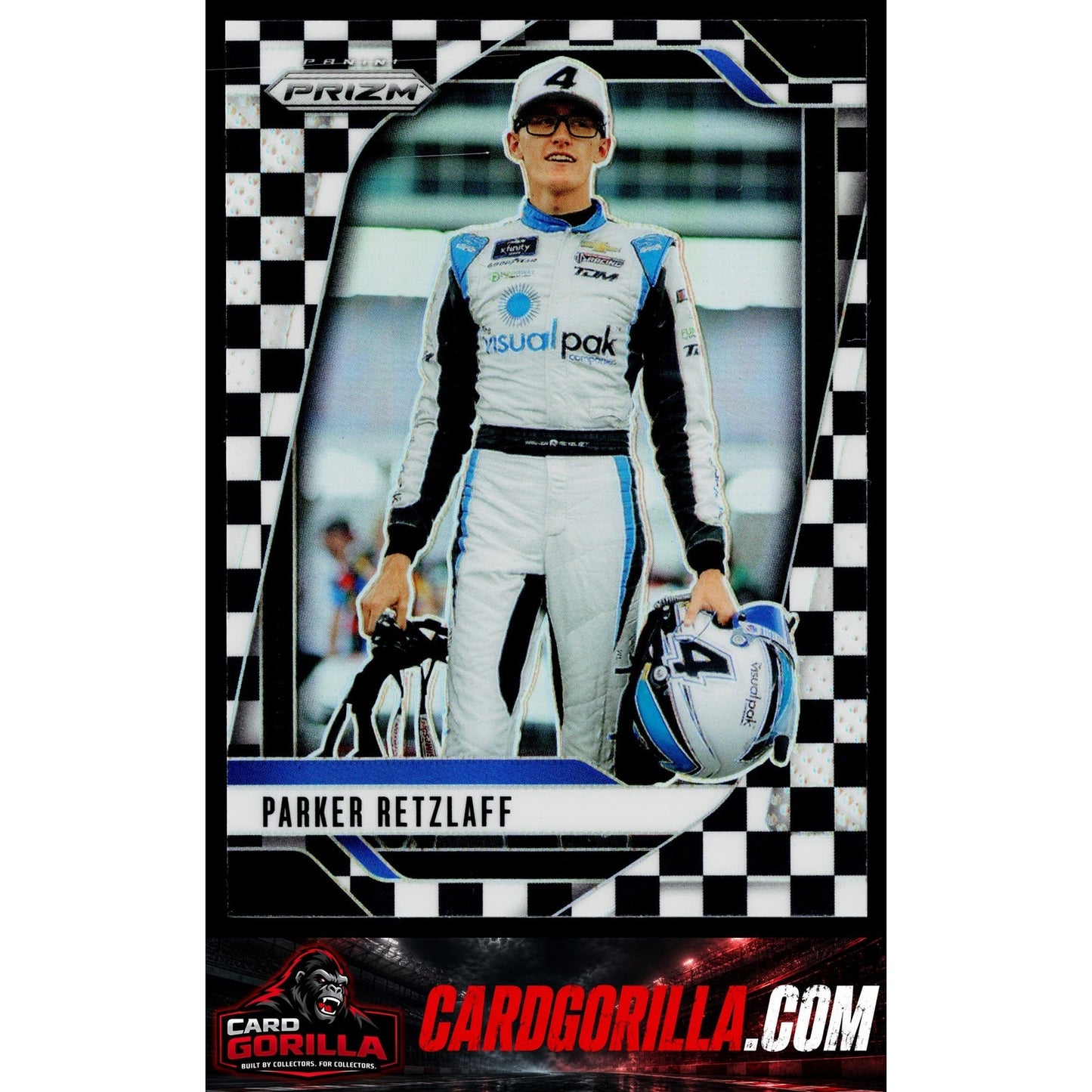 2025 Panini Prizm #58 Parker Retzlaff Checkered Flag #/75