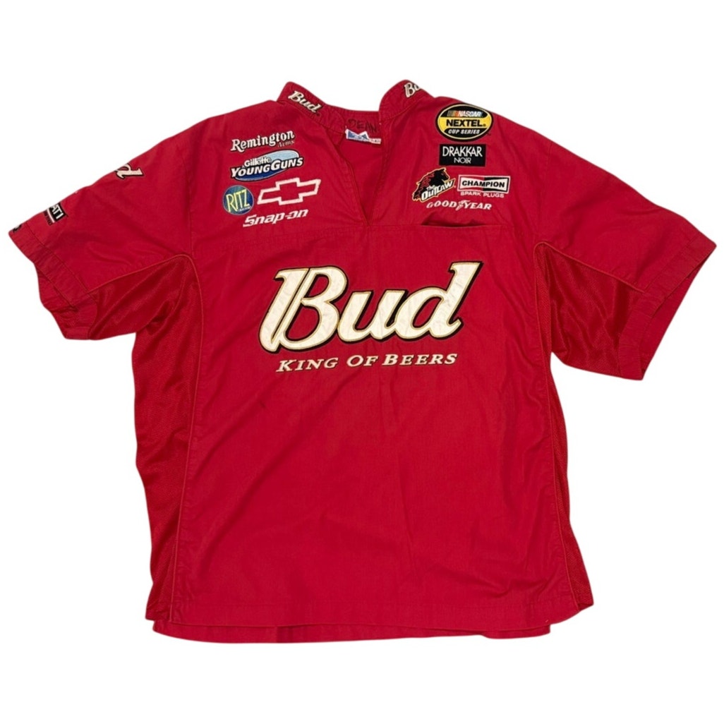 Race-Used Dale Earnhardt Jr. Budweiser NASCAR Busch Series Crew Shirt