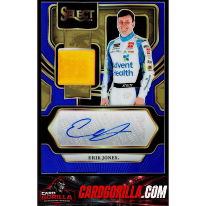 2024 Panini Select #AM-EJS Erik Jones Autographed Memorabilia Blue Prizms #/35