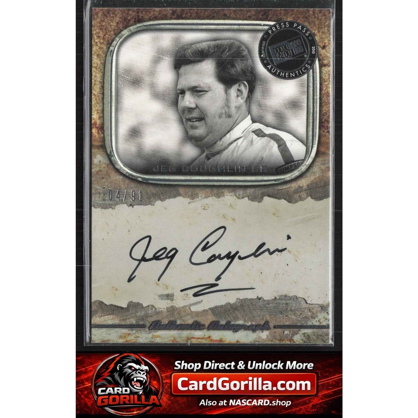2010 Press Pass Legends #NNO Jeg Coughlin Autographs Silver #/91 NHRA