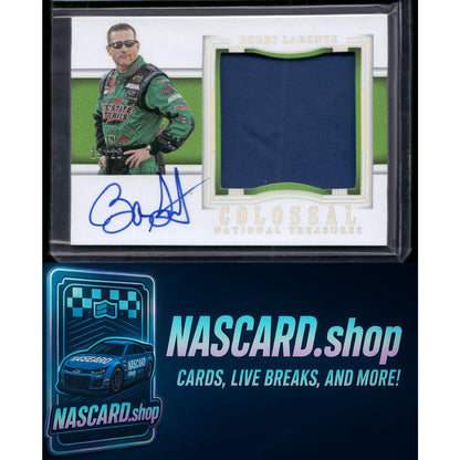 2024 National Treasures Bobby Labonte Colossal Material Auto Holo Silver #/25 - NASCARD.shop