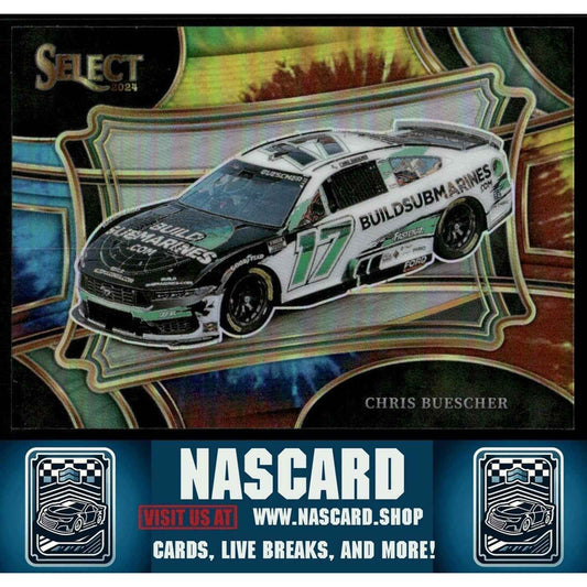 2024 Panini Select - Pit Road Chris Buescher Tie-Dye Prizm #172 /25 - NASCARD.shop