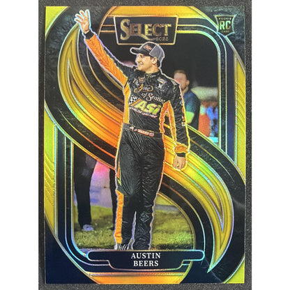 2025 Panini Select NASCAR Austin Beers #214 Trackside Gold Prizms 1/10 RC