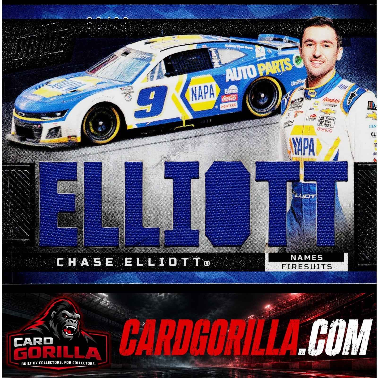 2023 Panini Prime #N-CEL Chase Elliott Names Firesuits #/99