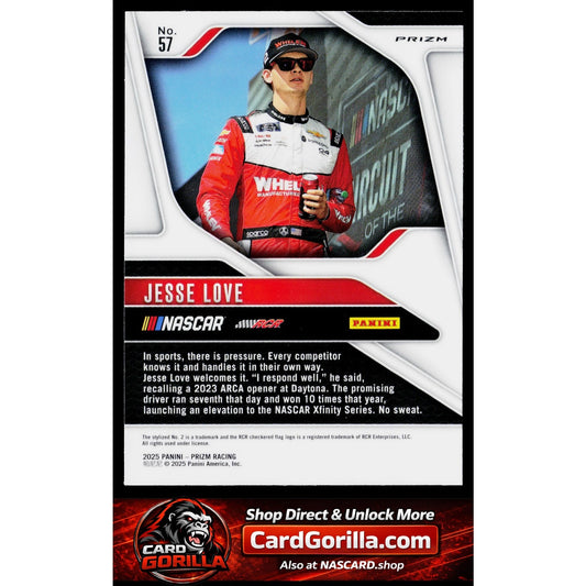 2025 Panini Prizm #57 Jesse Love White Sparkle