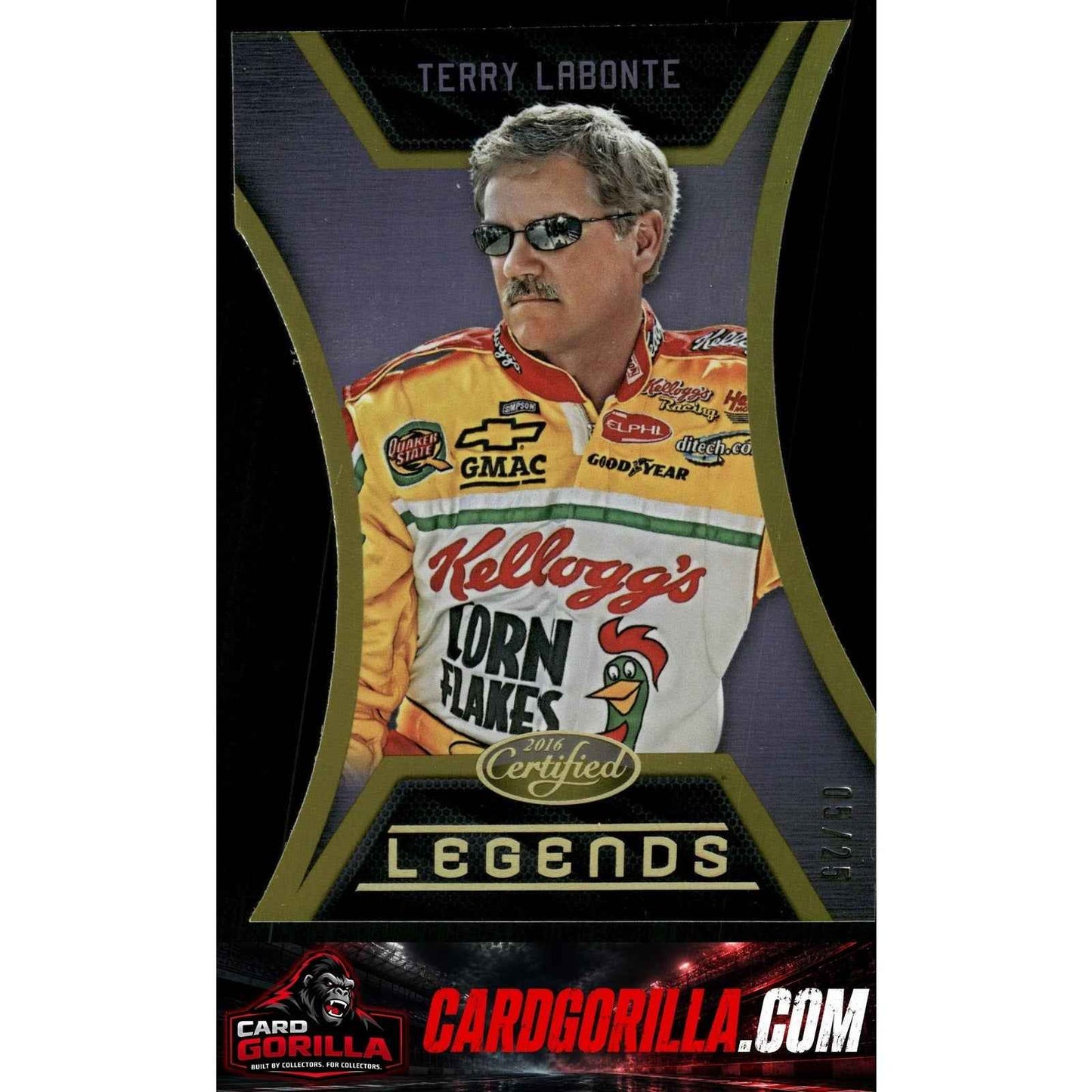 2016 Panini Certified #L8 Terry Labonte Legends Mirror Gold #05/25