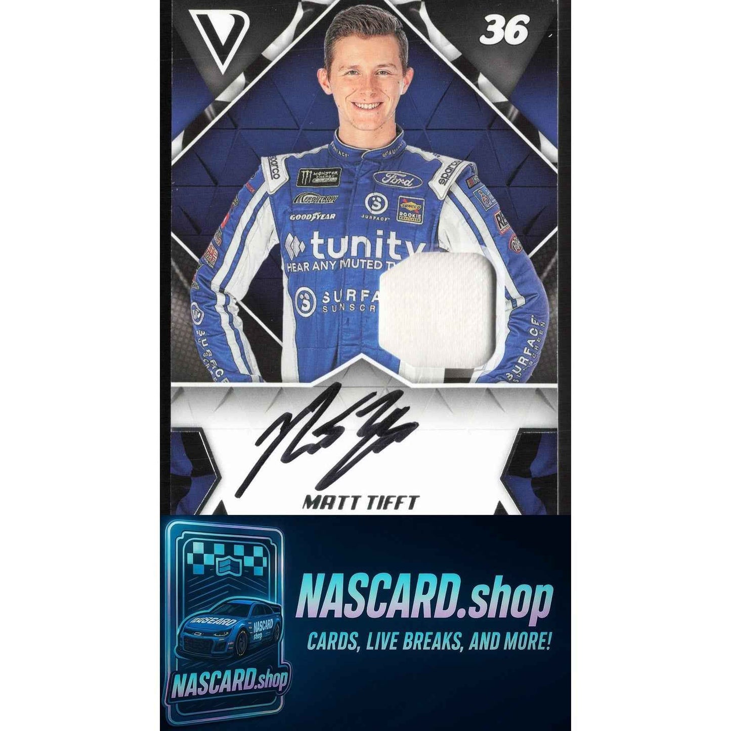 2019 Panini Victory Lane #SS-MT Matt Tifft Signature Swatches