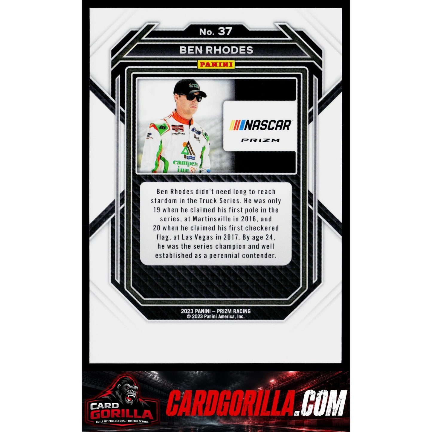 2023 Panini Prizm #37 Ben Rhodes White Sparkle Prizm