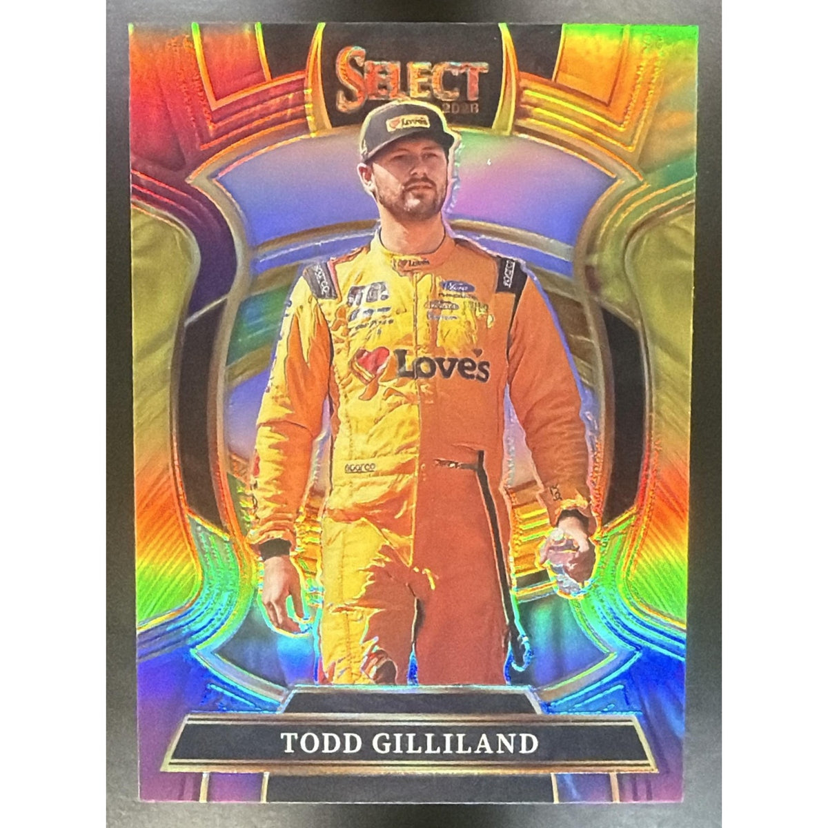 2026 Panini Select NASCAR Todd Gilliland #34 Set - Grandstand Tie-Dye Prizms /25
