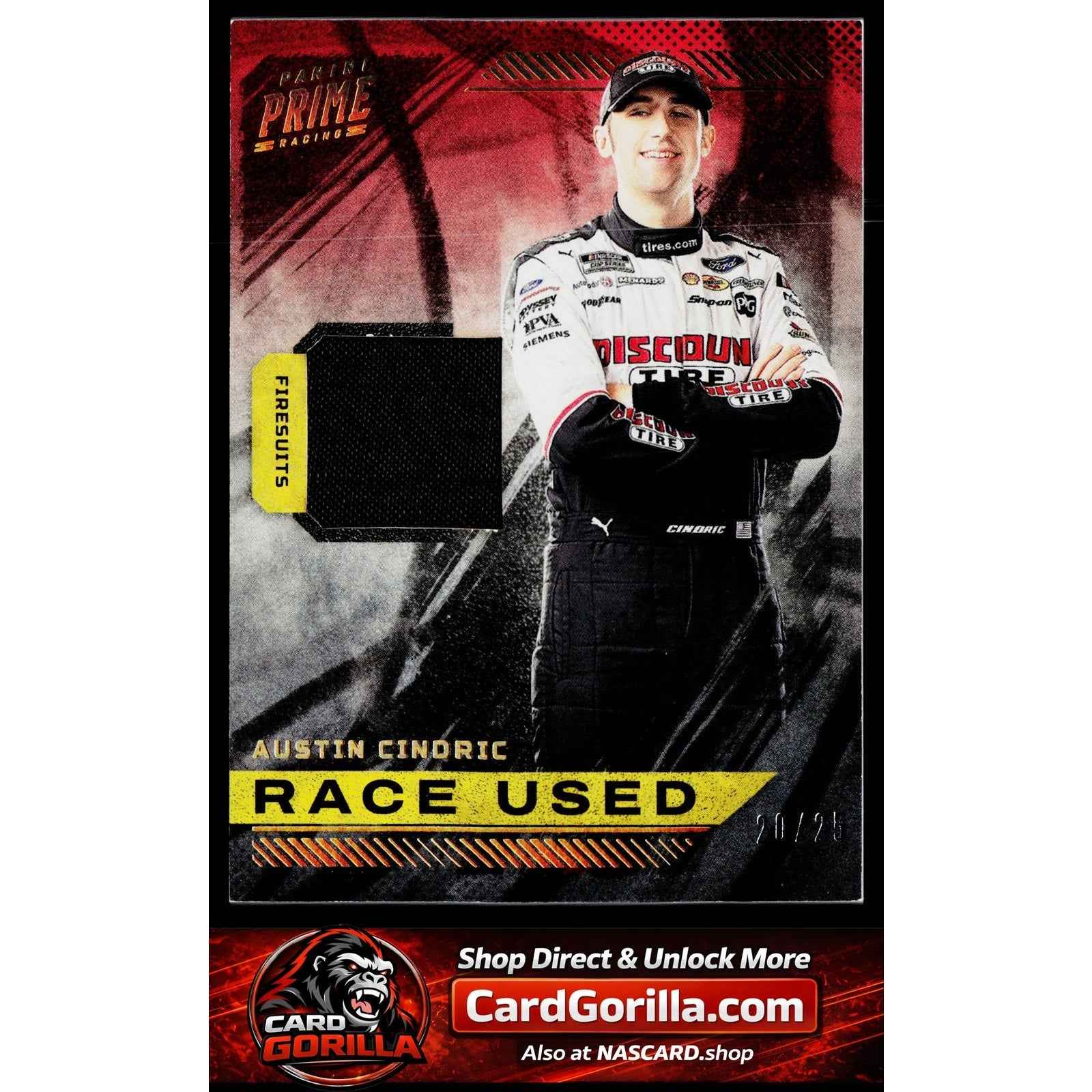 2023 Panini Prime #RU-ACI Austin Cindric Race Used Firesuits #/99