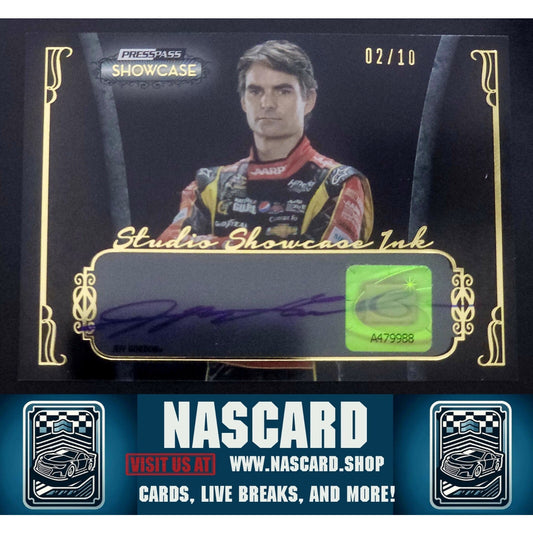 2013 Press Pass Showcase Studio Ink Gold #SSI-JG Jeff Gordon 02/10 (AU) - NASCARD.shop