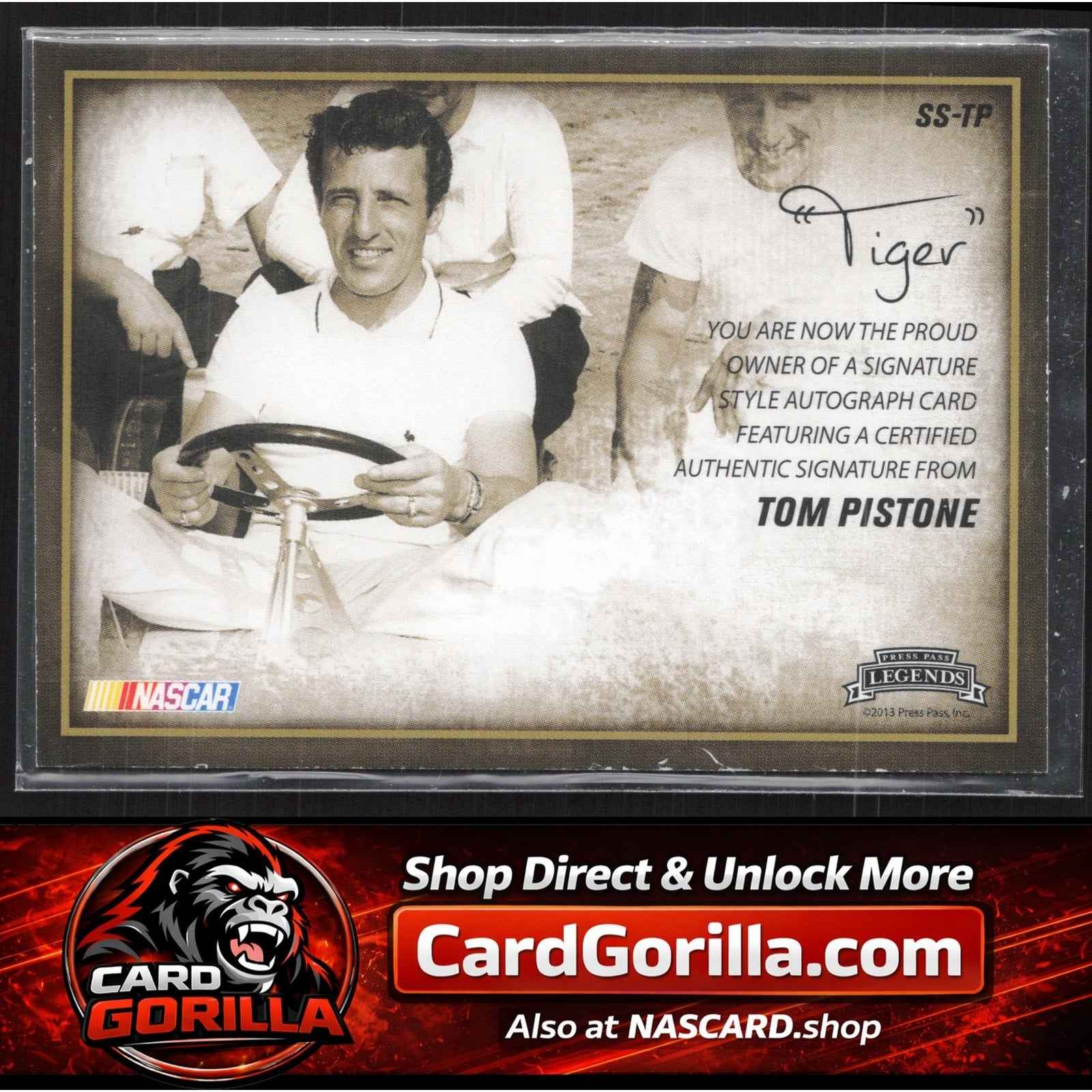 2013 Press Pass Legends Tom Pistone Signature Style Autographs Silver #01/25